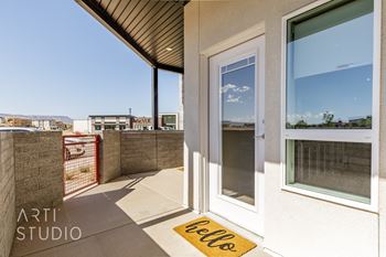 Entrance with glass door